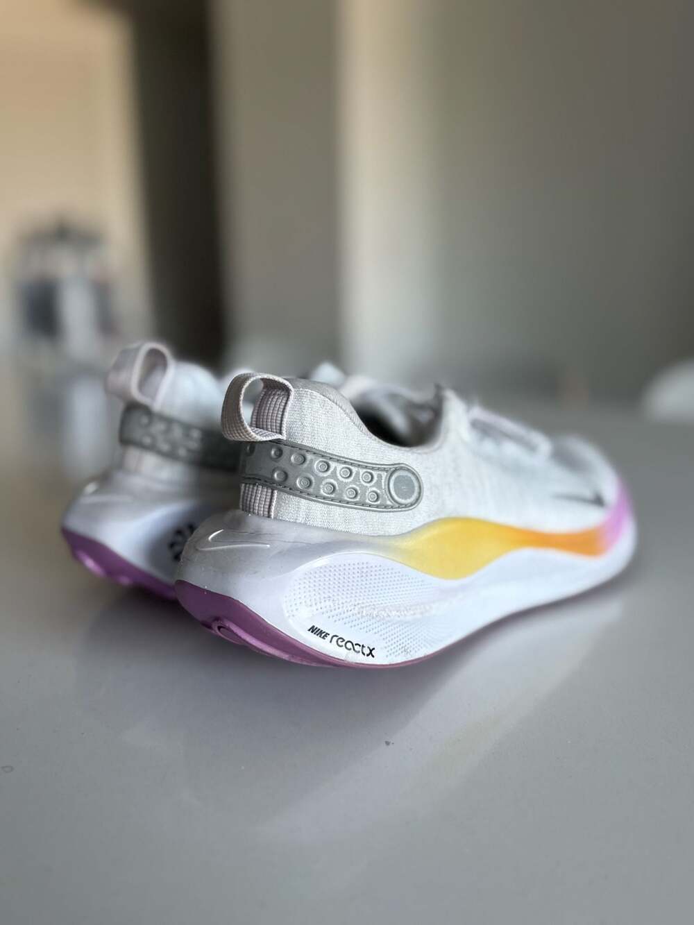 Nike Women's ReactX Infinity Run 4 Flyknit White Hot Fuchsia Saturn Gold (DX5048 - Picture 7 of 15